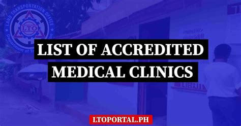 list of lto accredited medical clinic